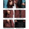 GSOU SNOW Mens Snowboard Jacket Baggy Womens Ski Jackets Cargo Snow Coat Waterproof Windproof Warm Multi-Pockets Sports(Burgundy)