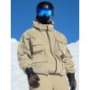 GSOU SNOW Mens Snowboard Jacket Baggy Womens Ski Jackets Cargo Snow Coat Waterproof Windproof Warm Multi-Pockets Sports(Khaki)
