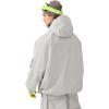 GSOU SNOW Mens Snowboard Jacket Baggy Womens Ski Jackets Cargo Snow Coat Waterproof Windproof Warm Multi-Pockets Sports(White)