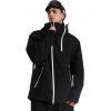 GSOU SNOW Mens Snowboard Jacket Ski Coat Women Waterproof Insulated Baggy Snowboard Coat Winter Hooded Mountain Hiking Warm(Black)