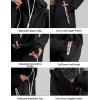GSOU SNOW Mens Snowboard Jacket Ski Coat Women Waterproof Insulated Baggy Snowboard Coat Winter Hooded Mountain Hiking Warm(Black)