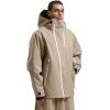 GSOU SNOW Mens Snowboard Jacket Ski Coat Women Waterproof Insulated Baggy Snowboard Coat Winter Hooded Mountain Hiking Warm(Khaki)