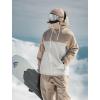 GSOU SNOW Mens Snowboard Jacket Ski Coat Women Waterproof Insulated Baggy Snowboard Coat Winter Hooded Mountain Hiking Warm(Khaki+beige)