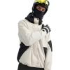 GSOU SNOW Mens Womens Ski Jacket Baggy Snowboard Coat Waterproof Shell Jacket Snow Hoodie Loose Fit For Winter Outdoor Sports(Beige)