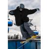 GSOU SNOW Mens Womens Ski Jacket Baggy Snowboard Coat Waterproof Shell Jacket Snow Hoodie Loose Fit For Winter Outdoor Sports(Black)
