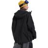 GSOU SNOW Mens Womens Ski Jacket Baggy Snowboard Coat Waterproof Shell Jacket Snow Hoodie Loose Fit For Winter Outdoor Sports(Black)