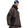 GSOU SNOW Mens Womens Ski Jacket Baggy Snowboard Coat Waterproof Shell Jacket Snow Hoodie Loose Fit For Winter Outdoor Sports(Coffee)
