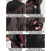 GSOU SNOW Mens Womens Ski Jacket Baggy Snowboard Coat Waterproof Shell Jacket Snow Hoodie Loose Fit For Winter Outdoor Sports(Coffee)