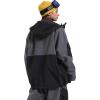 GSOU SNOW Mens Womens Ski Jacket Baggy Snowboard Coat Waterproof Shell Jacket Snow Hoodie Loose Fit For Winter Outdoor Sports(Grey)