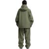 GSOU SNOW Ski Jacket Men Snowboard Coat Baggy Snow Suit Outfits Waterproof Insulated for Women Winter Sport(Green-2)