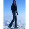 GSOU SNOW Ski Pants Women Snow Pants Slim Waterproof Insulated Windproof Winter Sports Warm With a Waistband(Black)