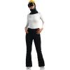 GSOU SNOW Ski Pants Women Snow Pants Slim Waterproof Insulated Windproof Winter Sports Warm With a Waistband(Black)