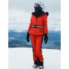 GSOU SNOW Ski Pants Women Snow Pants Slim Waterproof Insulated Windproof Winter Sports Warm With a Waistband(Coffee)