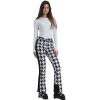 GSOU SNOW Ski Pants Women Snow Pants Slim Waterproof Insulated Windproof Winter Sports Warm With a Waistband(Grid)