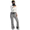 GSOU SNOW Ski Pants Women Snow Pants Slim Waterproof Insulated Windproof Winter Sports Warm With a Waistband(Grid)