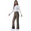 GSOU SNOW Ski Pants Women Snow Pants Slim Waterproof Insulated Windproof Winter Sports Warm With a Waistband(Khaki)