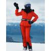 GSOU SNOW Ski Pants Women Snow Pants Slim Waterproof Insulated Windproof Winter Sports Warm With a Waistband(Red)