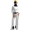 GSOU SNOW Ski Pants Women Snow Pants Slim Waterproof Insulated Windproof Winter Sports Warm With a Waistband(White)