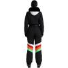 GSOU SNOW Ski Suit Women Snowsuit One Piece Snowboarding Waterproof Windproof Jumpsuit for Outdoor Sports(Black 1)