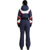 GSOU SNOW Ski Suit Women Snowsuit One Piece Snowboarding Waterproof Windproof Jumpsuit for Outdoor Sports(Navy Blue)