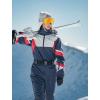 GSOU SNOW Ski Suit Women Snowsuit One Piece Snowboarding Waterproof Windproof Jumpsuit for Outdoor Sports(Red2)