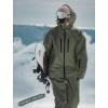 GSOU SNOW Snowboard Jacket Men Baggy Ski Jacket Waterproof Snow Coat Insulated Hooded Clothes for Winter Outdoor(Army Green)