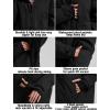 GSOU SNOW Snowboard Jacket Men Baggy Ski Jacket Waterproof Snow Coat Insulated Hooded Clothes for Winter Outdoor(Black)
