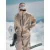 GSOU SNOW Snowboard Jacket Men Baggy Ski Jacket Waterproof Snow Coat Insulated Hooded Clothes for Winter Outdoor(Khaki)
