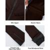 GSOU SNOW Women Ski Bib Pants Snow Overalls Snowboard Waterproof Windproof Insulated Slim Winter Warm High elasticity(Coffee)