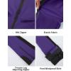 GSOU SNOW Women Ski Bib Pants Snow Overalls Snowboard Waterproof Windproof Insulated Slim Winter Warm High elasticity(Purple 1)