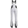 GSOU SNOW Women Ski Bib Pants Snow Overalls Snowboard Waterproof Windproof Insulated Slim Winter Warm High elasticity(White)