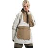 GSOU SNOW Women Ski Jacket Snow Coat Waterproof Windproof Snowboarding Jacket Coat Insulated Warm Winter(Beige Brown)