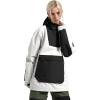 GSOU SNOW Women Ski Jacket Snow Coat Waterproof Windproof Snowboarding Jacket Coat Insulated Warm Winter(Black White)