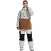 GSOU SNOW Women Ski Jacket Snow Coat Waterproof Windproof Snowboarding Jacket Coat Insulated Warm Winter(Brown)