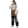 GSOU SNOW Women Ski Jacket Snow Coat Waterproof Windproof Snowboarding Jacket Coat Insulated Warm Winter(Brown)