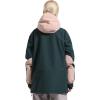 GSOU SNOW Women Ski Jacket Snow Coat Waterproof Windproof Snowboarding Jacket Coat Insulated Warm Winter(Green Pink)