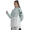 GSOU SNOW Women Ski Jacket Snow Coat Waterproof Windproof Snowboarding Jacket Coat Insulated Warm Winter(Green White)