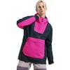 GSOU SNOW Women Ski Jacket Snow Coat Waterproof Windproof Snowboarding Jacket Coat Insulated Warm Winter(Navy Rose Red)