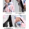 GSOU SNOW Women Ski Jacket Snow Coat Waterproof Windproof Snowboarding Jacket Coat Insulated Warm Winter(Pink Beige)
