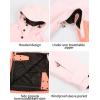 GSOU SNOW Women Ski Jacket Snow Coat Waterproof Windproof Snowboarding Jacket Coat Insulated Warm Winter(Pink Orange)