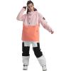 GSOU SNOW Women Ski Jacket Snow Coat Waterproof Windproof Snowboarding Jacket Coat Insulated Warm Winter(Pink Orange)