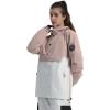 GSOU SNOW Women Ski Jacket Snow Coat Waterproof Windproof Snowboarding Jacket Coat Insulated Warm Winter(Pink White)