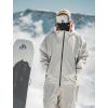 GSOU SNOW Women Ski Jacket and Pants Set Men Snowboard Jacket Baggy Snow Suit Waterproof Windproof Insulation Ski suit(Beige)