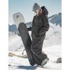 GSOU SNOW Women Ski Jacket and Pants Set Men Snowboard Jacket Baggy Snow Suit Waterproof Windproof Insulation Ski suit(Coffee)