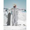 GSOU SNOW Women Ski Jacket and Pants Set Men Snowboard Jacket Baggy Snow Suit Waterproof Windproof Insulation Ski suit(Grey)