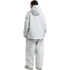 GSOU SNOW Women Ski Jacket and Pants Set Men Snowboard Jacket Baggy Snow Suit Waterproof Windproof Insulation Ski suit(Grey)