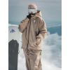 GSOU SNOW Women Ski Jacket and Pants Set Men Snowboard Jacket Baggy Snow Suit Waterproof Windproof Insulation Ski suit(Khaki)
