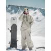 GSOU SNOW Womens Mens Snow Pants Baggy Snowboard Ski Pant Loose Waterproof Windproof Insulated(Beige)