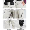 GSOU SNOW Womens Mens Snow Pants Baggy Snowboard Ski Pant Loose Waterproof Windproof Insulated(Beige)