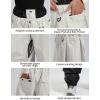 GSOU SNOW Womens Mens Snow Pants Baggy Snowboard Ski Pant Loose Waterproof Windproof Insulated(Beige-1)
